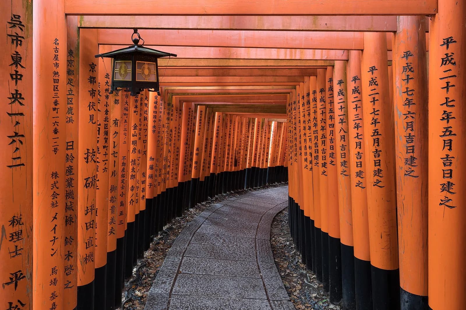 Torii vermelhos do santuário Fushimi Inari, em Quioto