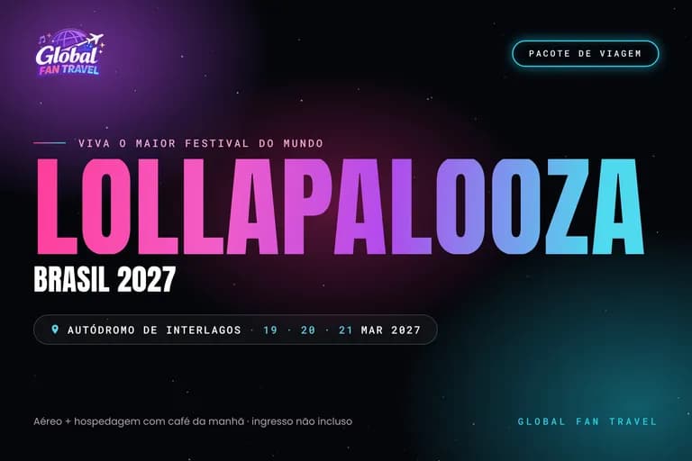 Lollapalooza Brasil 2027 — Autódromo de Interlagos, 19 a 21 de março